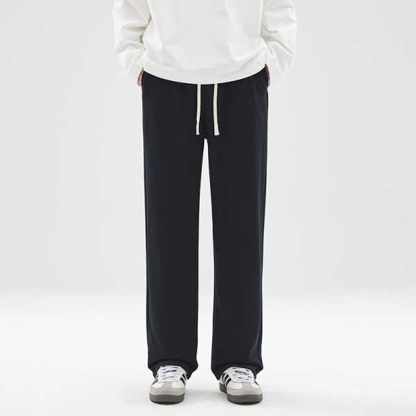 Fashion Brand Draping Effect Straight Gray Sweatpants Men - Image 6