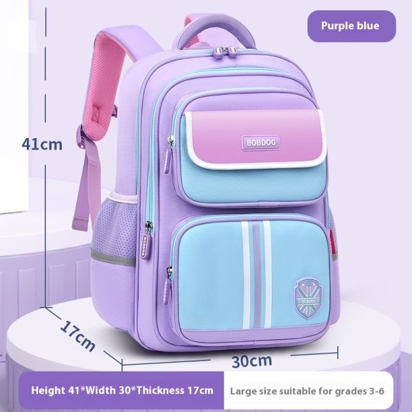 Boys Grade 1-3-6 Burden Relief Spine Protection Lightweight Waterproof Children Backpack Female - Image 10