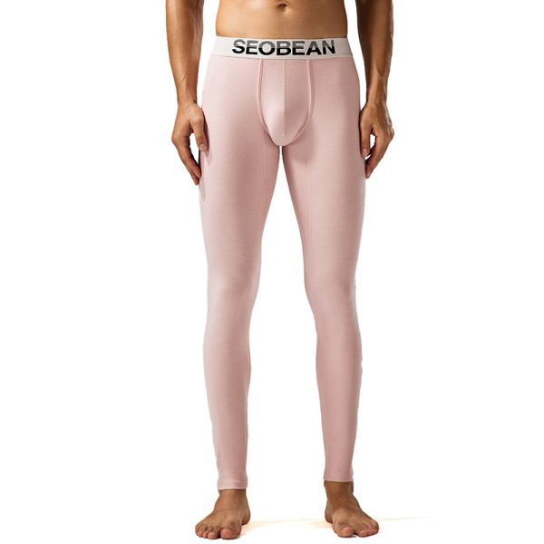 Seobean New Classic Long Johns Men's Fashion Simple Warm Within Long Pajama Pants - Image 7