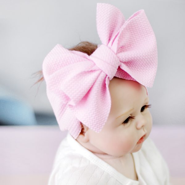 New-born baby's solid-colored bow headband - Image 2