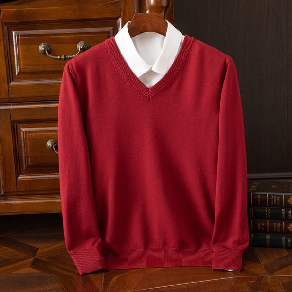 New Men's V-neck Sweater Fashion - Image 2