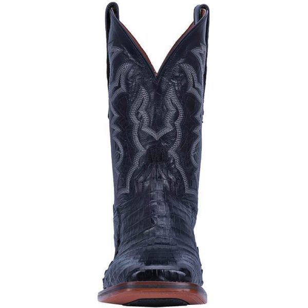 Men's Retro Square Head Embroidered Mid-calf Split Casual Wild Boots - Image 6