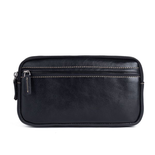 Vertical Model In Square Shape First Layer Cowhide Casual Clutch Men - Image 6