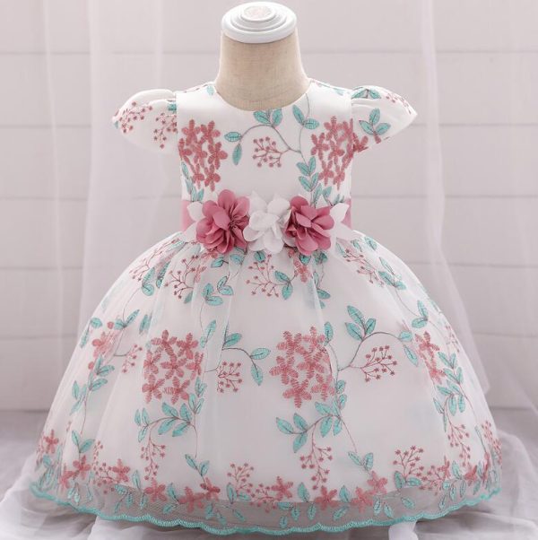 summer children's clothing new baby birthday party wedding dress skirt girls fluffy dress - Image 9