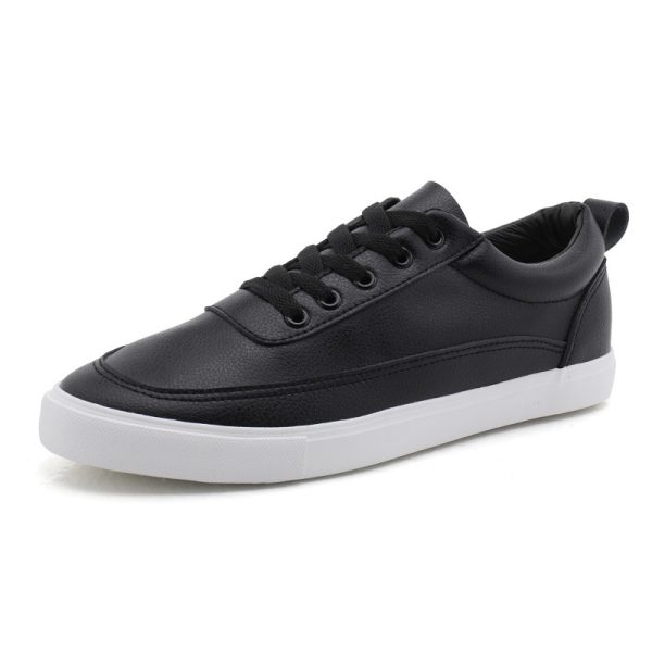 White Shoes Men's Four Seasons Breathable Teenagers Pure White - Image 5