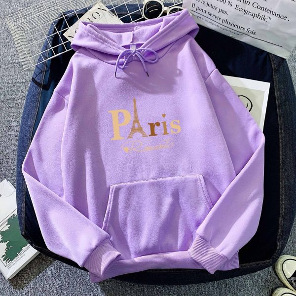 Letter Printed Hoodie Female Couple's Tops - Image 4