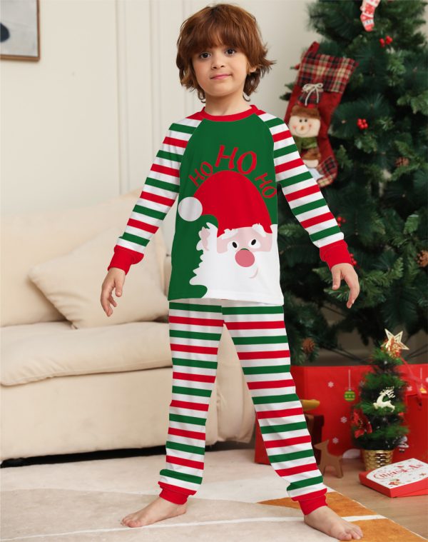 Family Christmas Pajamas Matching Sets Red Stripe Xmas Holiday Sleepwear Jammies Long Sleeve PJs Outfits - Image 2