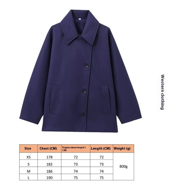 Blended Short Loose Overcoat Coat - Image 10