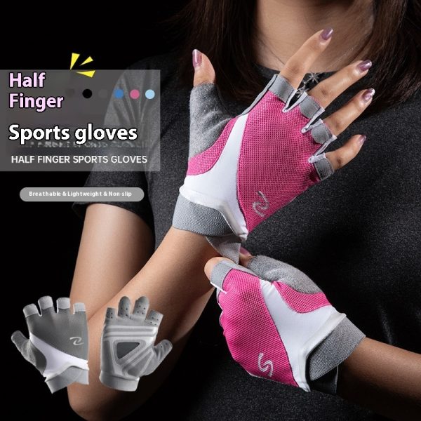 Fitness Training Shock-absorbing Half Finger Gloves