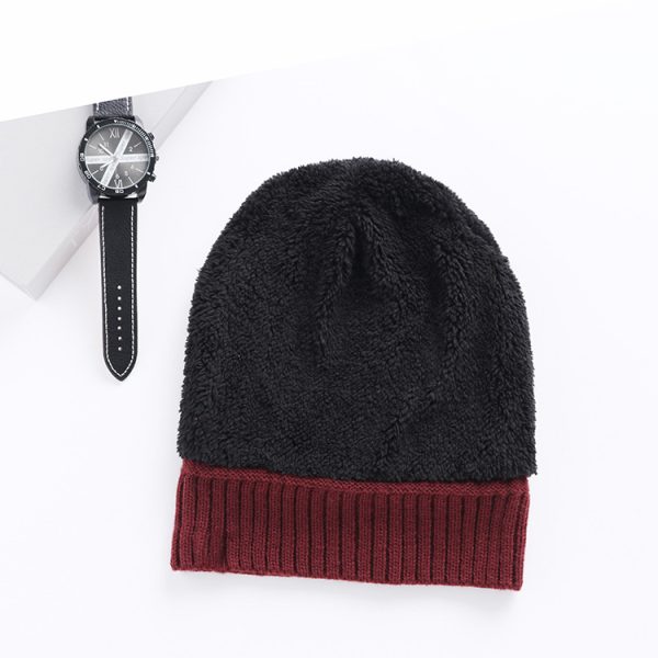 Men's And Women's Knitted Thickened Warm Wool Hat Scarf Gloves Three-piece Set - Image 4