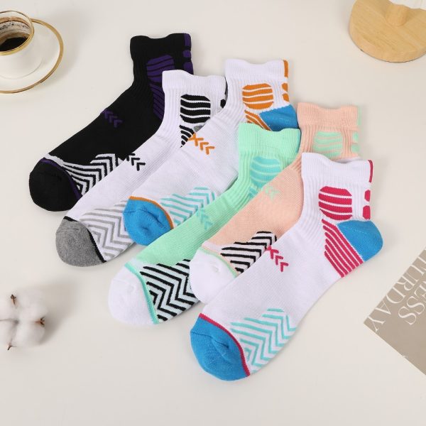 Six Pairs Of Trendy Mixed Sports Socks, Sports Ankle Socks, Running Socks, Hiking Socks, Moisture-wicking Cotton Socks And Ankle Socks