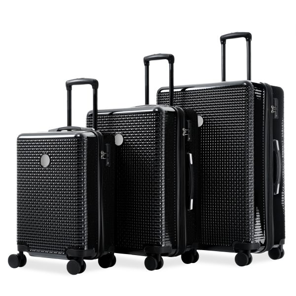 3 Piece Set Of Hard Shell Suitcases With Wheels, Light Expandable Travel Suitcase With TSA Lock, Carry-On, Checked Luggage,20 Inches, 24 Inches, 28 Inches