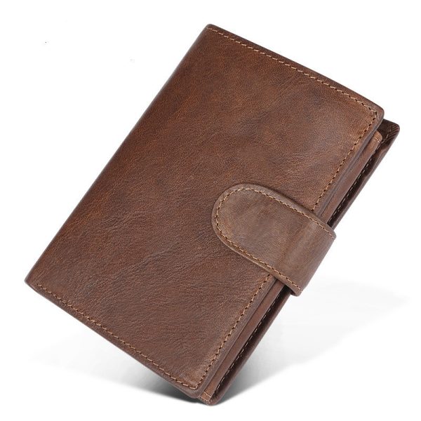 New Leather Wallet For Man Retro Crazy Horse Leather Casual Short Wallet - Image 9