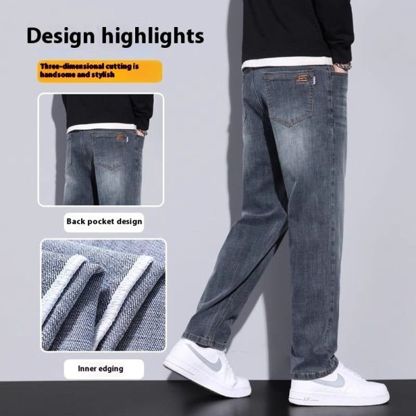 Jeans Loose Straight Casual Long Pants Men - Image 3