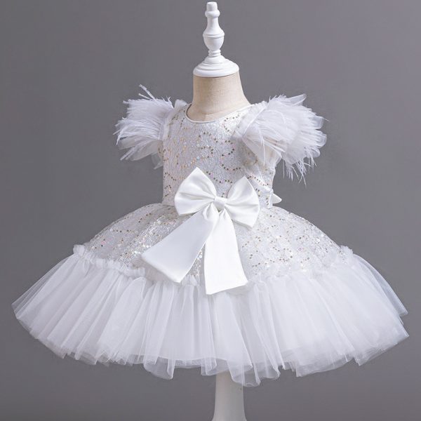 Flower Children's Clothing Children's Wedding Dress Tulle Skirt Summer - Image 7