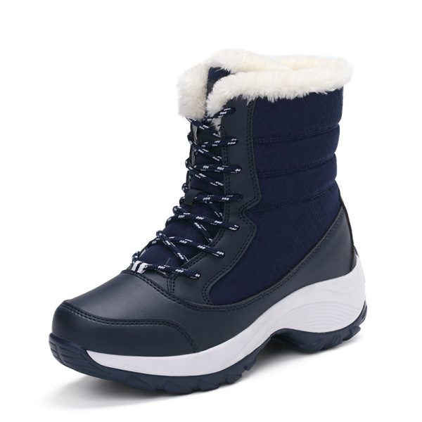 Plus velvet high-top women's shoes waterproof snow boots - Image 6