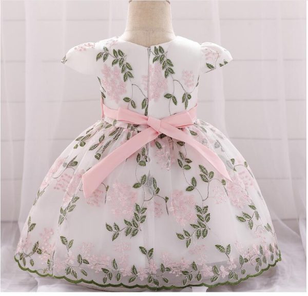 summer children's clothing new baby birthday party wedding dress skirt girls fluffy dress - Image 4