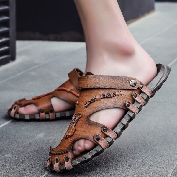 Plus Size Sandals Men's Breathable Non-slip Beach Shoes - Image 2