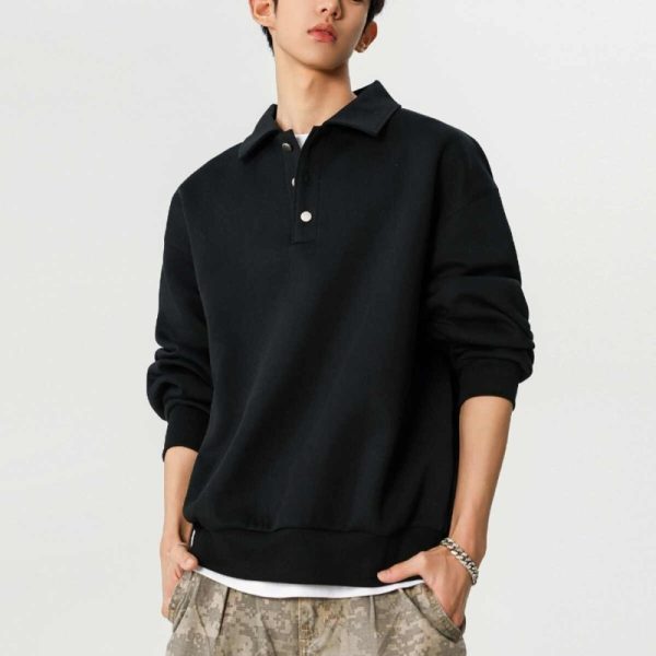 Spring New Heavy Pu Handsome Loose Casual Polo Collar Coat