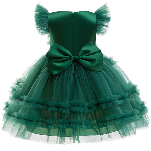 Christmas Party Girl Princess Dress Bow - Image 4