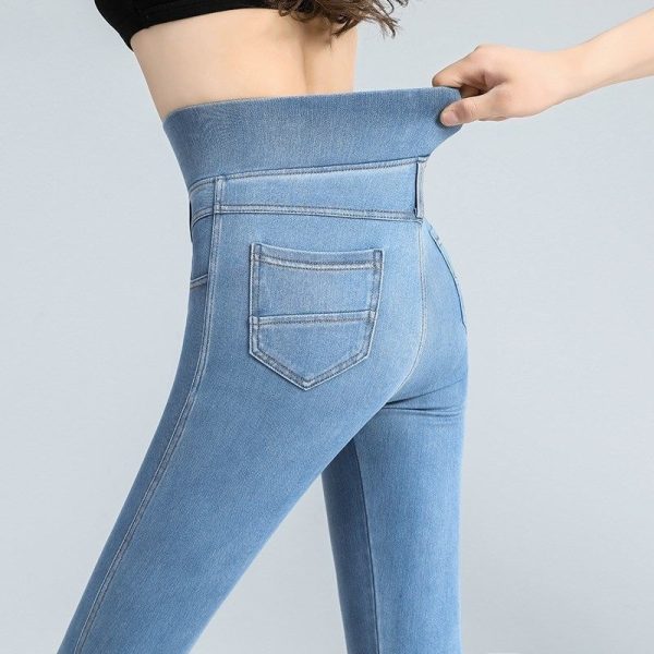 Elastic Waist High Waist Jeans For Women Spring And Autumn - Image 7