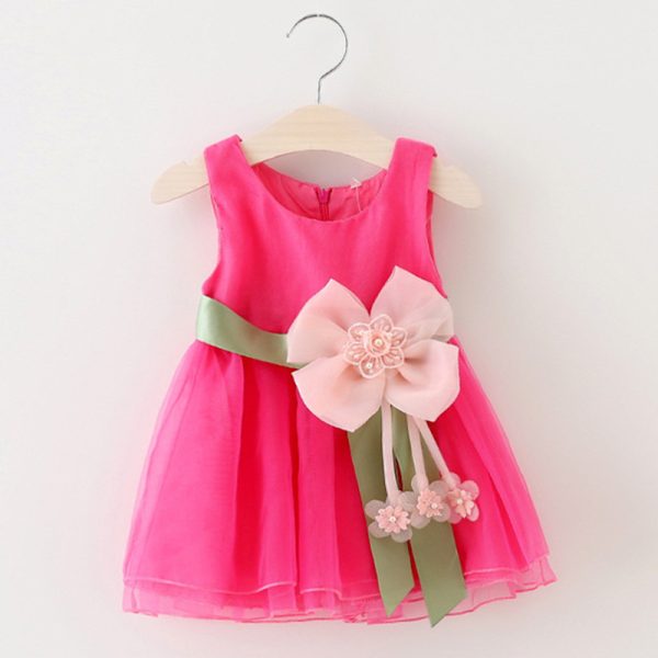 Foreign children new summer sleeveless dress baby girls gauze princess dress baby Korean clothing - Image 4