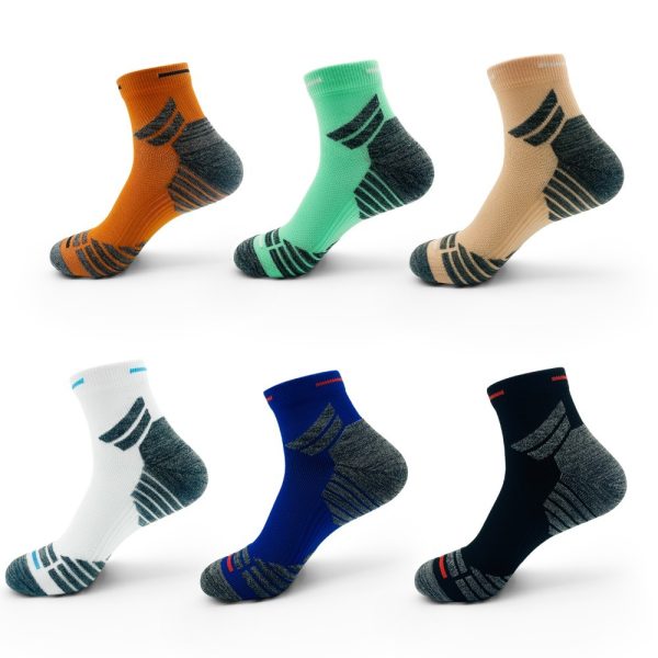 Men's Padded Ankle Socks, 6 Pairs In A Pack. Sports Running Socks. Men's And Women's Round-neck Running Socks - Image 8