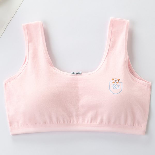 Primary Student Vest Female Junior High  Girl High School  Underwear Pure Cotton Bra - Image 4