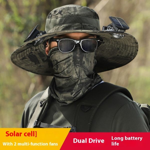 Long Endurance Lithium Battery Fan Solar Charging Wind Sun Protection Hat - Image 9