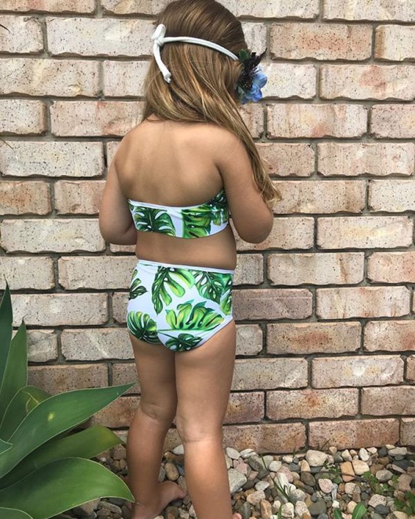 Baby Girls Swimsuit 2PCS Summer Kids Split Swimwear Girls Ki - Image 6