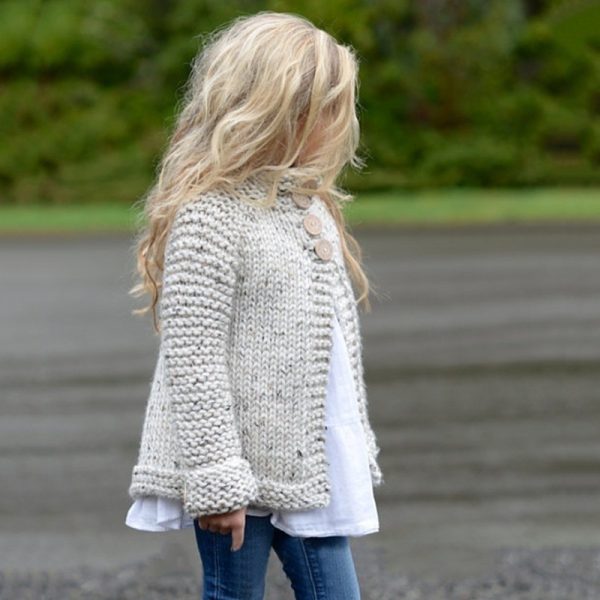 Girls cardigan sweater coat - Image 5