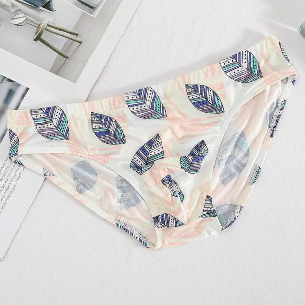 Briefs Printed Ice Silk Underwear Breathable Refreshing Thin Panties - Image 10