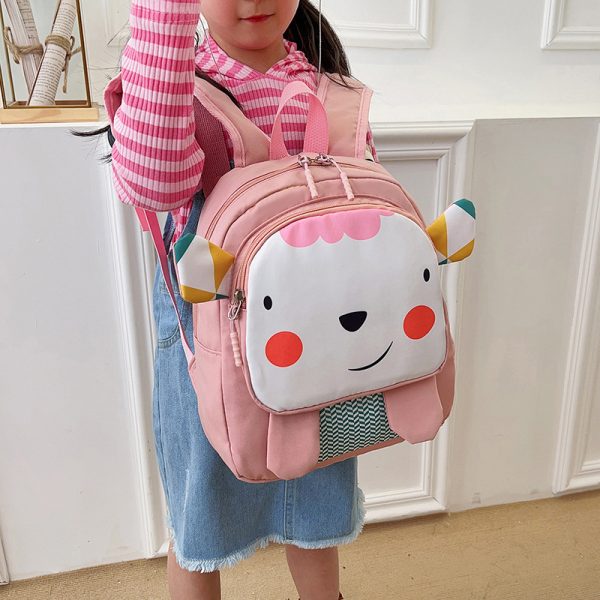 Kindergarten Fashion Burden Alleviation Backpack Cute Animal Image Macaron Color - Image 2