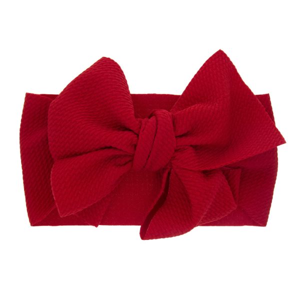 New-born baby's solid-colored bow headband - Image 3