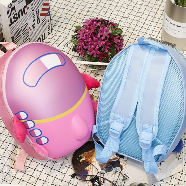 Wholesale children's cartoon kindergarten schoolbag small aircraft hard shell backpack waterproof eggshell double shoulder bag - Image 2