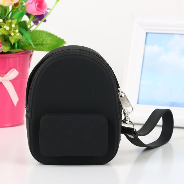 Lovely silicone earphone backpack portable handbag, handbag, handbag, purse, zero purse, children's candy color key bag manufacturer - Image 2