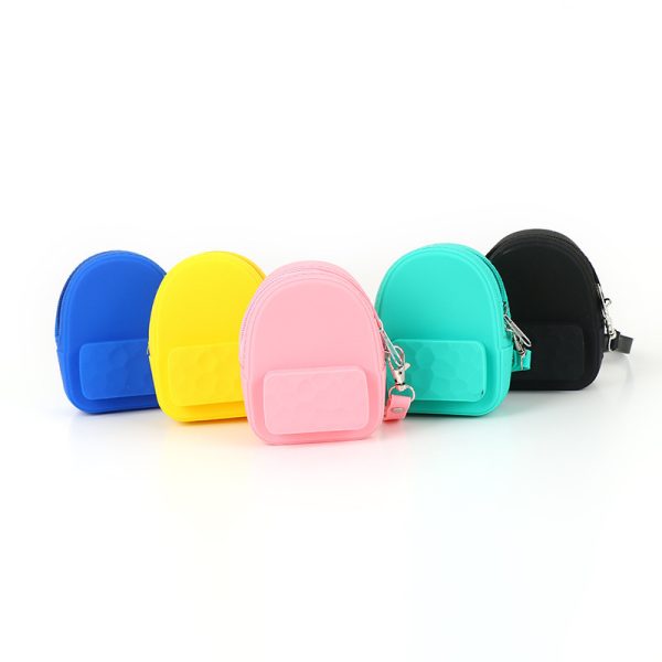 Lovely silicone earphone backpack portable handbag, handbag, handbag, purse, zero purse, children's candy color key bag manufacturer - Image 3