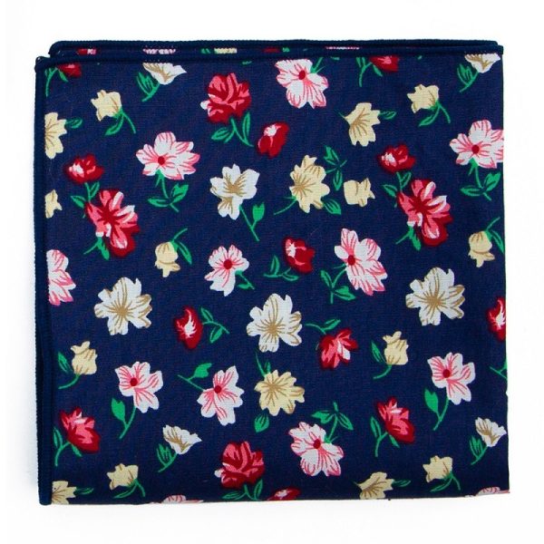 Men's Suit Printed Cotton Pocket Handkerchief With Floral Patterns, Fashionable And Casual Printed Tie - Image 6