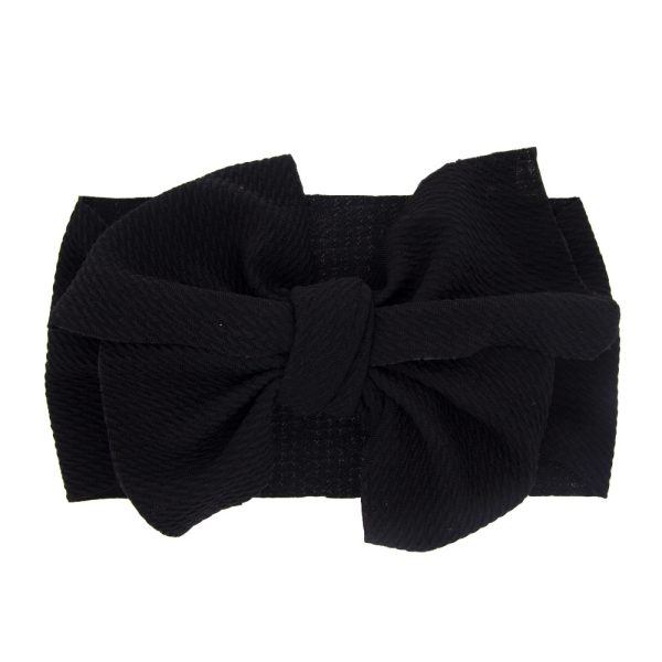 New-born baby's solid-colored bow headband - Image 5