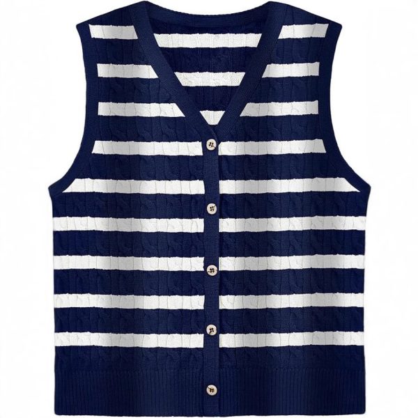 European And American Women's Fashion Sweater Vest Twisted Knitted Short - Image 6