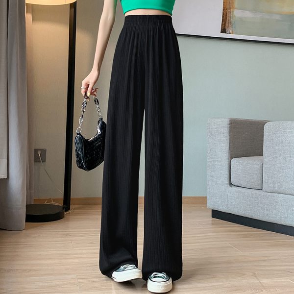 Loose Straight Casual Ice Silk Wide-leg Pants Women - Image 6