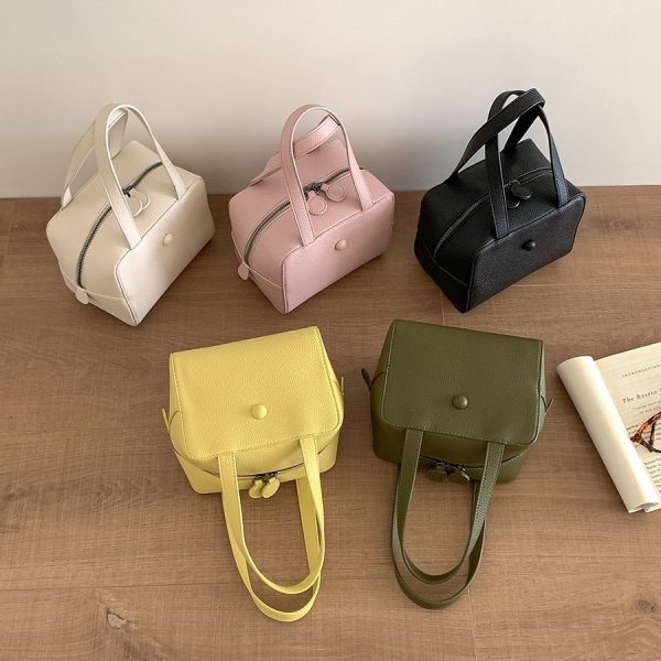 Small Square Shoulder Bag Women Simple Frosted Handbag - Image 8