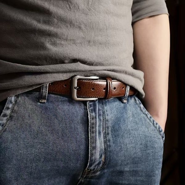 Men's Retro Pin Buckle Belt Simple All-match