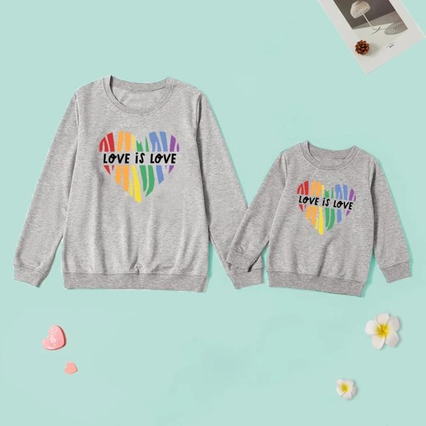 Letter Printed Parent-child Sweater Mother And Daughter Matching Clothes Three Colors - Image 3