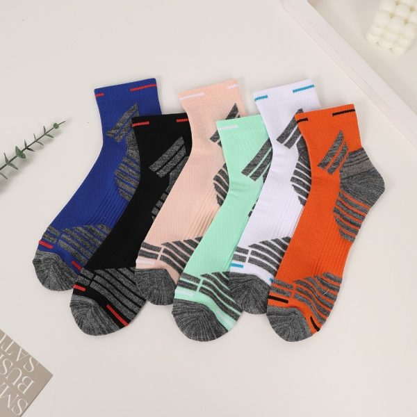 Men's Padded Ankle Socks, 6 Pairs In A Pack. Sports Running Socks. Men's And Women's Round-neck Running Socks - Image 4