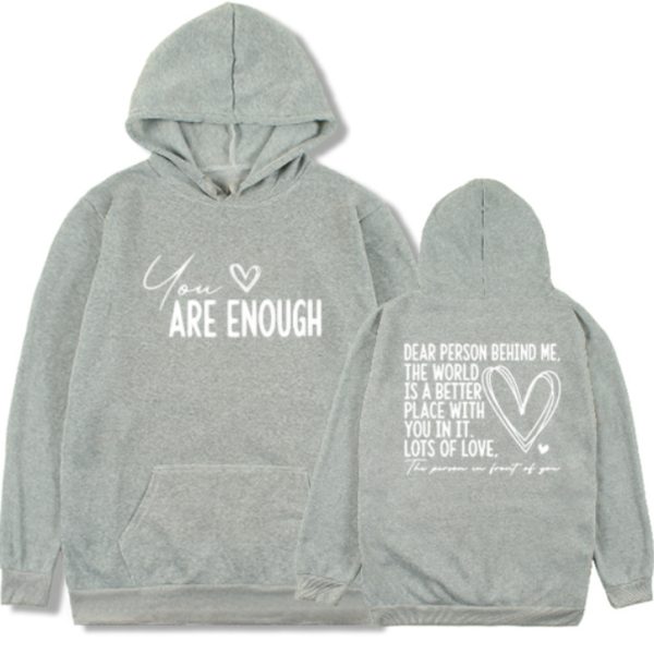 Spring And Autumn Casual Fashion Love Letter Loose Men's And Women's Hoodie - Image 2