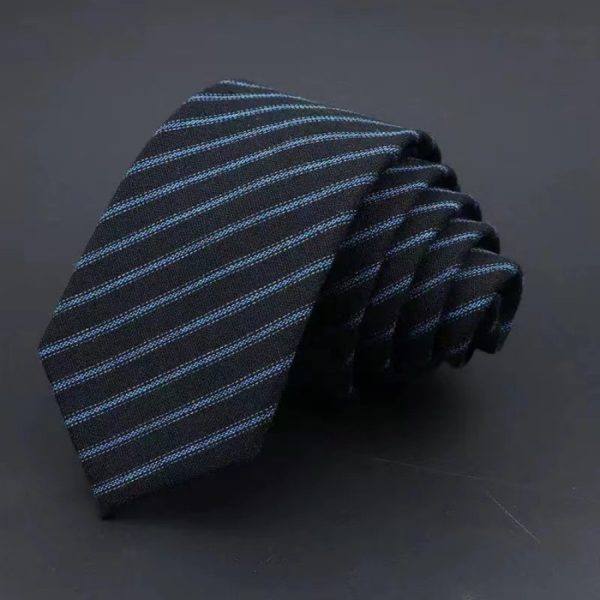 Thickened Sanded Fabric Hand Hit Men's Business Fashion Striped Solid Color Tie Cotton Formal Wear - Image 5