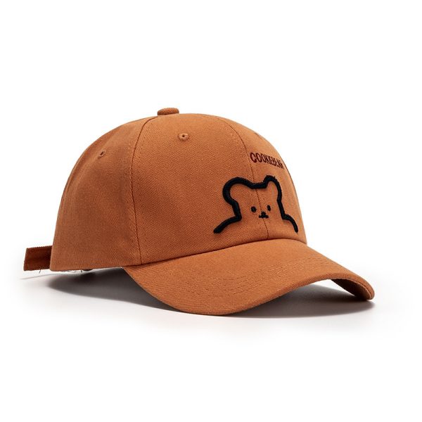 Men's Outdoor Sun Protection South Korea Cute Bear Baseball Cap - Image 2