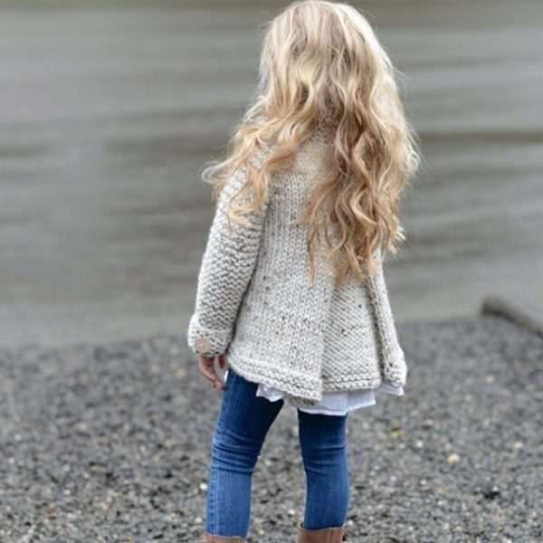 Girls cardigan sweater coat - Image 2