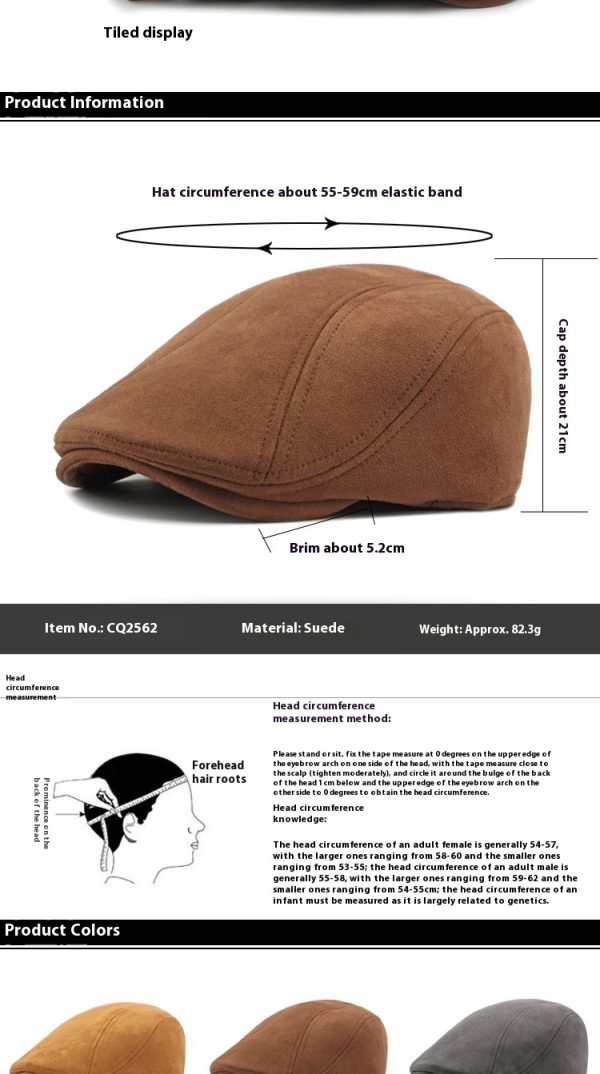 Simple Light Board Suede Hat For Men And Women - Image 7